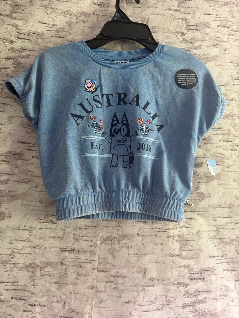 Kids' Bluey Australia Graphic Crop Sweatshirt